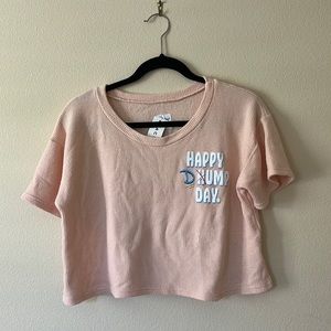 Boys lie NWT happy dump day crop top knit